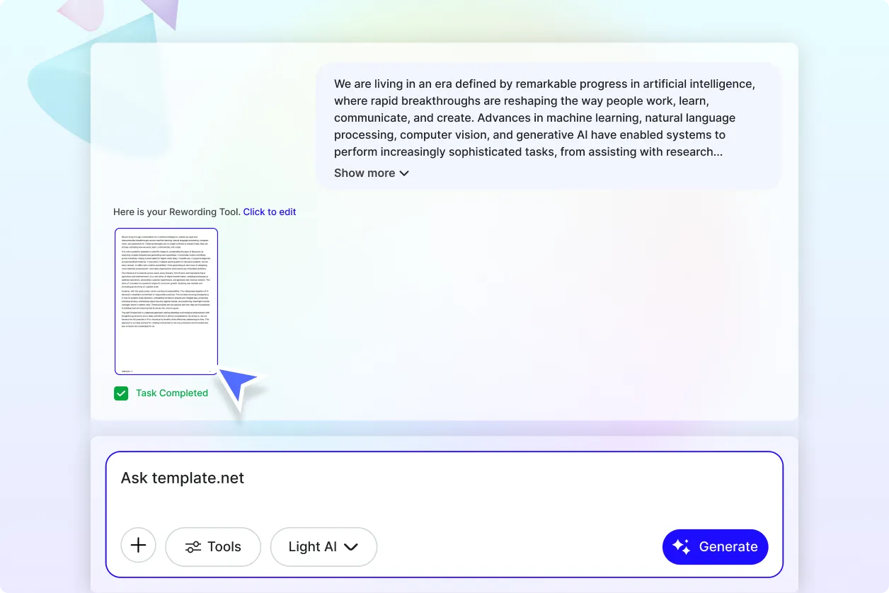 Free AI Rewording Tool, AI Text Rewriter Online [ No Signup ]